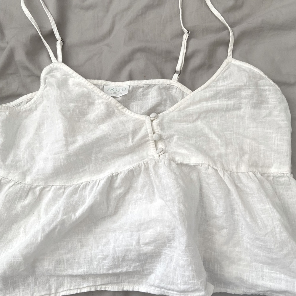 Cropped peplum tank